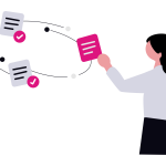 personne qui choisit un nouvelle carte d'action d'un cabinet de conseil ressources humaines