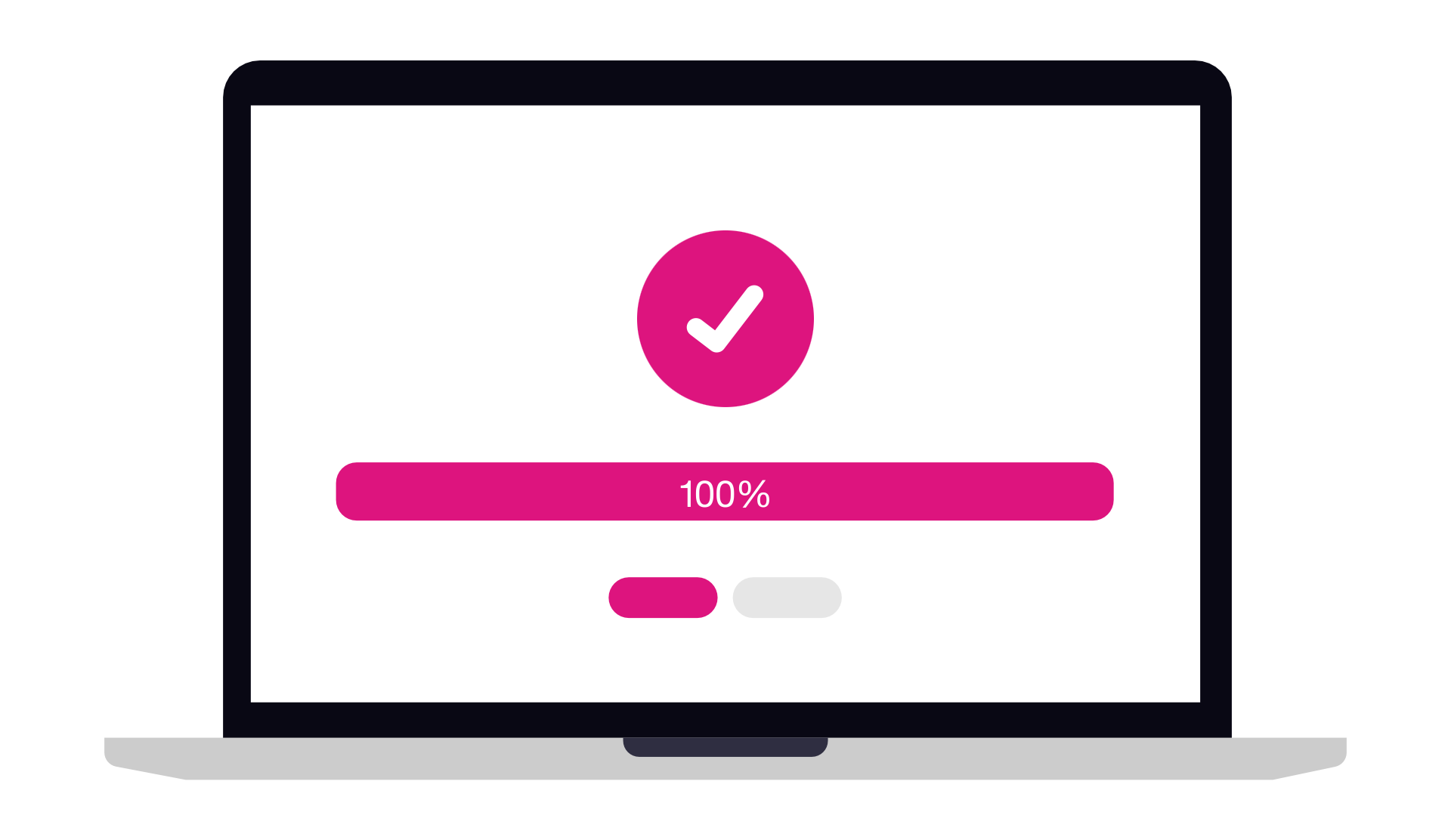 Progression d'une barre de chargement aux couleurs de BPHR Conseil