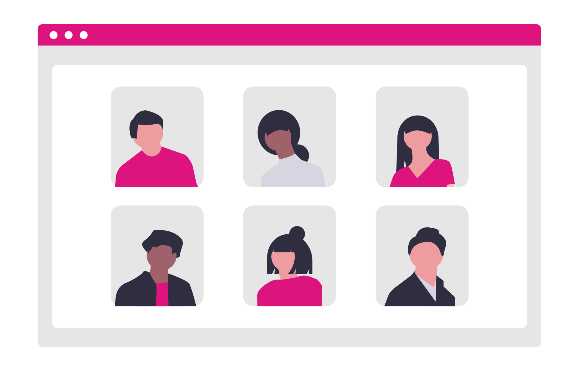 plusieurs cadre avec des personnages aux couleurs de BPHR conseil